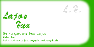 lajos hux business card